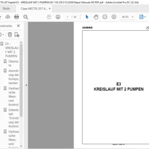 CLAAS Ares 507-607 E2-OPEND CENTER 60 LMIN Reparatur handbuch- PDF DOWNLOAD (GERMAN)