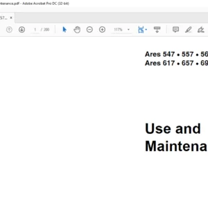 CLAAS Ares 547  557  567  577 Ares 617  657  697 Use and Maintenance Manual - PDF DOWNLOAD