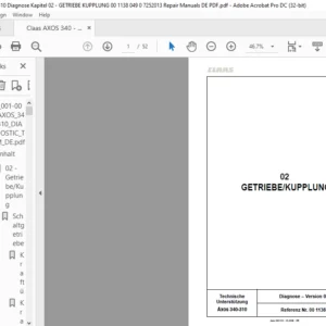 CLAAS Arion 640-510 Kapitel A -DPS-MOTOR STUFE III Reparaturhandbuch - PDF DOWNLOAD (GERMAN)