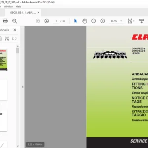 CLAAS CONSPEED 8 CONSPEED 6 LEXION Central coupling Fitting Instruction Manual_DE_EN_FR_IT - PDF DOWNLOAD
