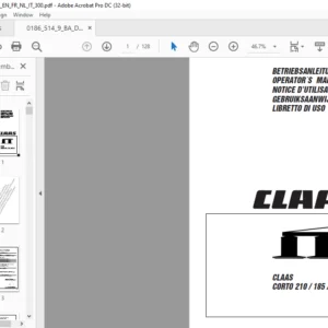 CLAAS CORTO 210 / 185 / 165 / R OPERATOR´S MANUAL_DE_EN_FR_IT_NL - PDF DOWNLOAD