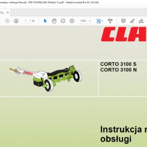 CLAAS CORTO 3100 S CORTO 3100 N Instrukcja montażu i obsługi Manual - PDF DOWNLOAD (Polish)