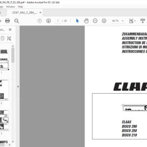 CLAAS DISCO 290 DISCO 250 DISCO 210 ASSEMBLY INSTRUCTIONS MANUAL_DE_EN_FR_IT_ES - PDF DOWNLOAD