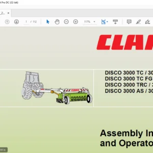 CLAAS DISCO 3000 TC / 3000 TC PLUS DISCO 3000 TC FG / 3000 TC FG PLUS DISCO 3000 TRC / 3000 TRC PLUS DISCO 3000 AS / 3000 AS PLUS DISCO 3000 TC Assembly Instructions and Operator´s Manual