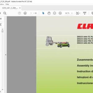 CLAAS DISCO 3050 TC PLUS / 3050 TC DISCO 3050 TC FG PLUS / 3050 TC FG DISCO 3050 TRC PLUS / 3050 TRCDISCO 3050 AS PLUS / 3050 AS DISCO 3000 TC Instructions and operator´s manual_DE_FR_NL_IT_EN