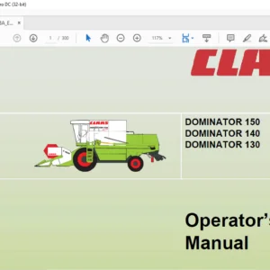 CLAAS DOMINATOR 150 DOMINATOR 140 DOMINATOR 130 Operator’s Manual - PDF DOWNLOAD