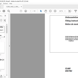 CLAAS DUO PAC CLAAS-Extension for Bale Stacker Fitting Instructions Manual_DE_EN_FR - PDF DOWNLOAD