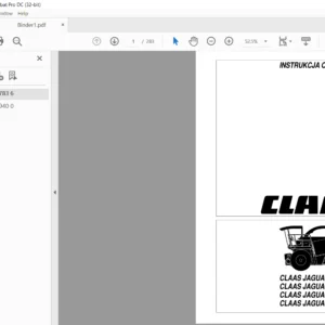 CLAAS JAGUAR 880 860 840 820 INSTRUKCJA OBSLUGI - PDF DOWNLOAD (Polish)