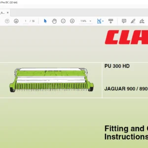 CLAAS JAGUAR 900 / 890 / 870 / 850 / 830 PU 300 HD Fitting and Operating Instructions Manual - PDF DOWNLOAD