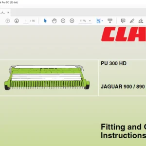 CLAAS JAGUAR 900 / 890 / 870 / 850 / 830 PU 300 HD Fitting and Operating Instructions Manual - PDF DOWNLOAD