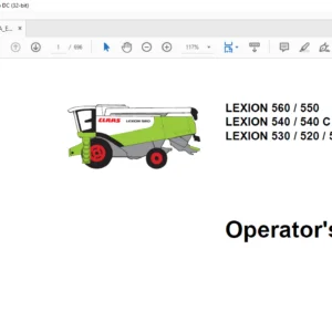 CLAAS LEXION 560 / 550 LEXION 540 / 540 C LEXION 530 / 520 / 510 Operator's Manual- PDF DOWNLOAD