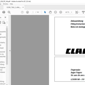 CLAAS LEXION 560 – 510 Auger Auger Fingers  Fitting Instructions MANUAL_DE_EN_FR - PDF DOWNLOAD