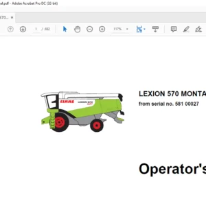 CLAAS LEXION 570 MONTANA Operator's Manual - PDF DOWNLOAD