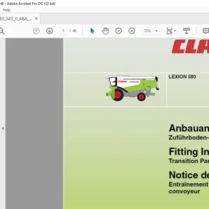 CLAAS LEXION 580 Fitting instructions Manual_DE_EN_FR - PDF DOWNLOAD