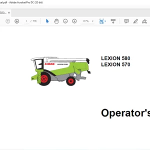 CLAAS LEXION 580 LEXION 570 Operator’s Manual - PDF DOWNLOAD