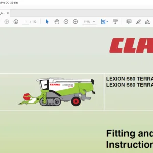 CLAAS LEXION 580 TERRA TRAC LEXION 560 TERRA TRAC Fitting and Operating Instructions Manual - PDF DOWNLOAD