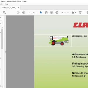 CLAAS LEXION 580 – 510 3-D Cleaning System Fitting Instruction Manual_DE_EN_FR - PDF DOWNLOAD