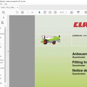 CLAAS LEXION 600 - 510 Quantimeter FITTING INSTRUCTIONS Manual _DE_EN_FR - PDF DOWNLOAD