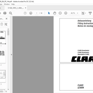 CLAAS LEXION CLAAS Quantimeter Fitting Instructions Manual_DE_EN_FR - PDF DOWNLOAD