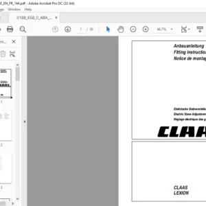 CLAAS LEXION Electric Sieve Adjustment System Fitting Instructions Manual_DE_EN_FR - PDF DOWNLOAD