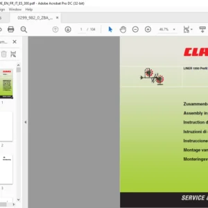CLAAS LINER 1550 Profil ASSEMBLY INSTRUCTIONS MANUAL_DE_EN_FR_IT_ES - PDF DOWNLOAD