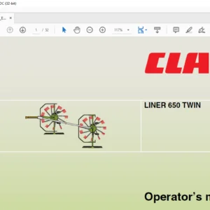 CLAAS LINER 650 TWIN Operator’s Manual - PDF DOWNLOAD
