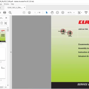 CLAAS LINER 780  780 L LINER 680  680 L ASSEMBLY INSTRUCTIONS MANUAL_DE_EN_FR_IT_