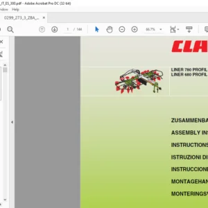 CLAAS LINER 880 L LINER 880 Profil Assembly Instructions manual _DE_EN_FR_IT_ES_NL_DA