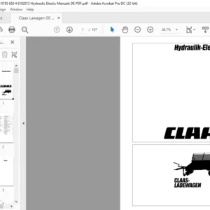CLAAS Lawagen Hydraulik-Elektrik Manual - PDF DOWNLOAD (German)