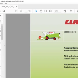 CLAAS MEDION 340-310 radiator chaff suction Fitting Instruction Manual_DE_EN_FR - PDF DOWNLOAD