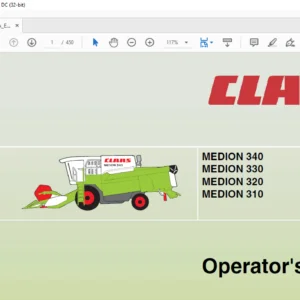 CLAAS MEDION 340 MEDION 330 MEDION 320 MEDION 310 Operator's Manual- PDF DOWNLOAD