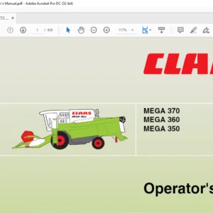 CLAAS MEGA 370 MEGA 360 MEGA 350 Operator's Manual- PDF DOWNLOAD