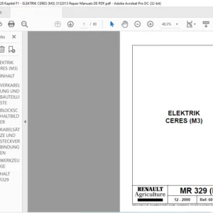 CLAAS MR 329 F1 ELEKTRIK CERES (M3) Reparatur handbuch - PDF DOWNLOAD (German)