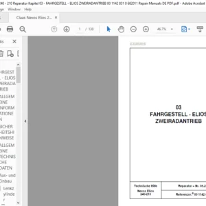 CLAAS Nexos Elios 240-210 03-FAHRGESTELL - ELIOS ZWEIRADANTRIEB Reparatur handbuch - PDF DOWNLOAD (German)