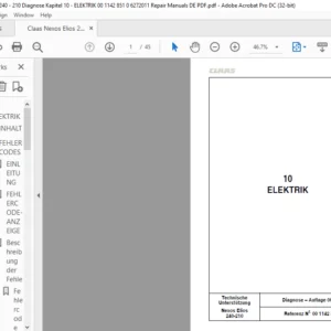 CLAAS Nexos Elios 240-210 10-ELEKTRIK Reparatur handbuch - PDF DOWNLOAD (GERMAN)