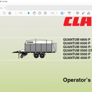 CLAAS QUANTUM 6800 P QUANTUM 6500 P QUANTUM 5500 P-18 /P-16 QUANTUM 5500 GT QUANTUM 5500 P QUANTUM 4500 P Operator's Manual- PDF DOWNLOAD