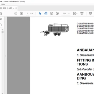 CLAAS QUANTUM 6800 S QUANTUM 5500 S-18 QUANTUM 5500 S-16 QUANTUM 5500 S QUANTUM 4500 S 3rd shredder drum FITTING INSTRUCTIONS Manual_DE_EN_NL