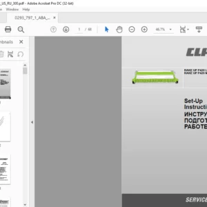 CLAAS RAKE UP P420 LEXION RAKE UP P420 MEDION  MEGA Set-Up Instructions Manual_EN_US_RU - PDF DOWNLOAD