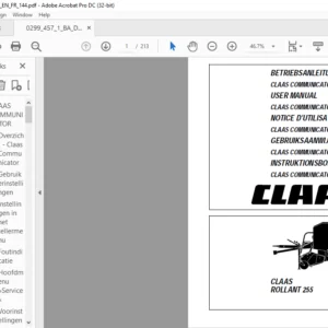 CLAAS ROLLANT 255 CLAAS COMMUNICATOR USER MANUAL_DE_EN_FR_ - PDF DOWNLOAD