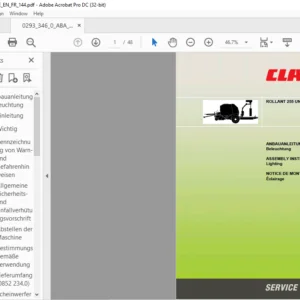 CLAAS ROLLANT 255 UNIWRAP Lighting ASSEMBLY INSTRUCTIONS Manual _DE_EN_FR - PDF DOWNLOAD