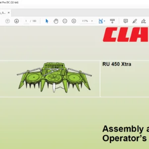 CLAAS RU 450 Xtra Assembly and Operator’s Manual - PDF DOWNLOAD