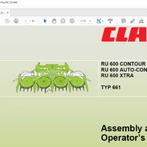 CLAAS RU 600 CONTOUR RU 600 AUTO-CONTOUR RU 600 XTRA TYP 661 Operator’s Manual - PDF DOWNLOAD