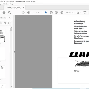 CLAAS RU 600 Guide fingers Fitting Instruction Manual_DE_EN_FR_IT_ES - PDF DOWNLOAD