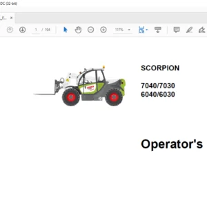 CLAAS SCORPION 7040/7030 6040/6030 Operator’s Manual - PDF DOWNLOAD