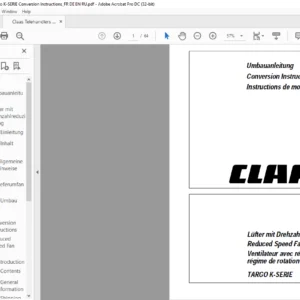 CLAAS TARGO K-SERIE Conversion instructions Manual_DE_FR_GB_ - PDF DOWNLOAD