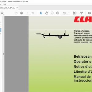 CLAAS Transport wagon DIRECT DISC 520 / 520 Contour Operator’s manual _DE_EN_FR_IT_ES