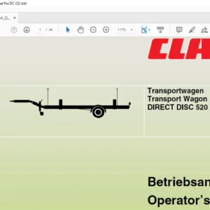 CLAAS Transportwagen Transport Wagon DIRECT DISC 520 Operator’s Manual _DE_EN