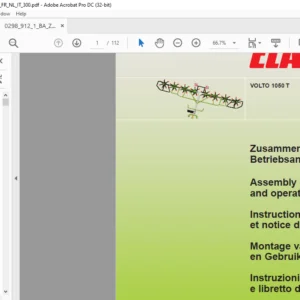 CLAAS VOLTO 1050 T Conversion Instructions and operator´s manual_DE_FR_NL_IT_EN