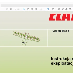 CLAAS VOLTO 1050 T Instrukcja montażu i eksploatacji manual - PDF DOWNLOAD (Polish)