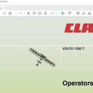 CLAAS VOLTO 1320 T Operator's Manual - PDF DOWNLOAD